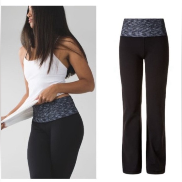 Lululemon Groove Pant III Dramatic Static Black SIZE 4 - Picture 1 of 3